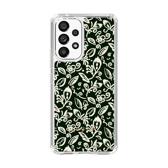Slim Protection Case［ Ungrid - FlowerPrint - Black ］