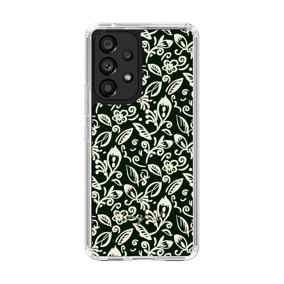 Slim Protection Case［ Ungrid - FlowerPrint - Black ］