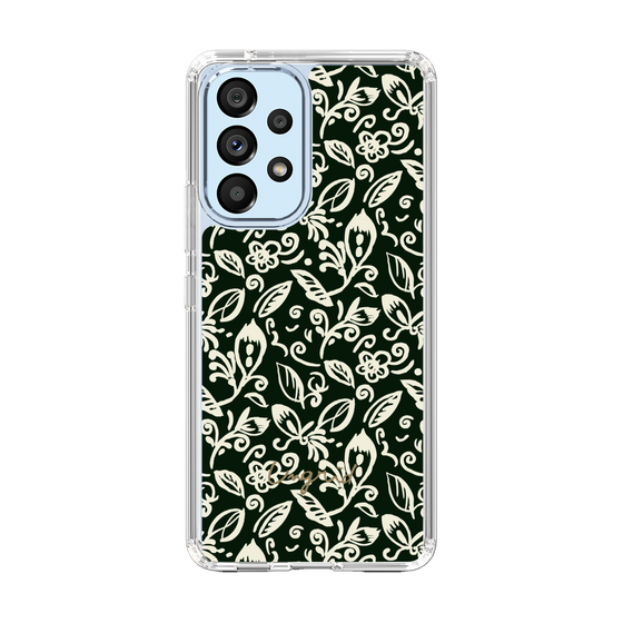 Slim Protection Case［ Ungrid - FlowerPrint - Black ］