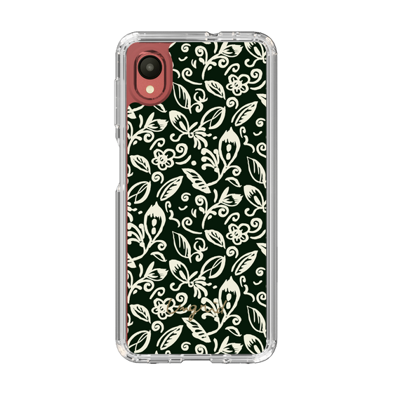 Slim Protection Case［ Ungrid - FlowerPrint - Black ］
