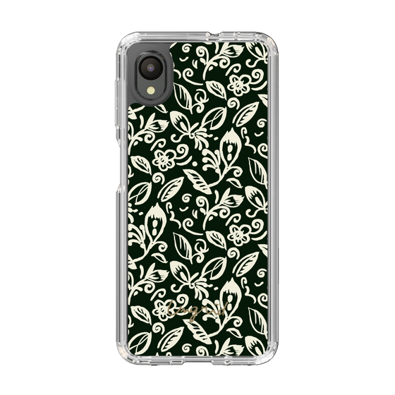 Slim Protection Case［ Ungrid - FlowerPrint - Black ］