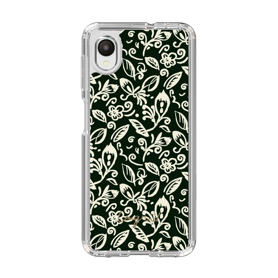 Slim Protection Case［ Ungrid - FlowerPrint - Black ］