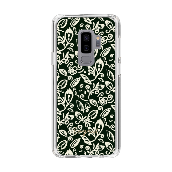 Slim Protection Case［ Ungrid - FlowerPrint - Black ］