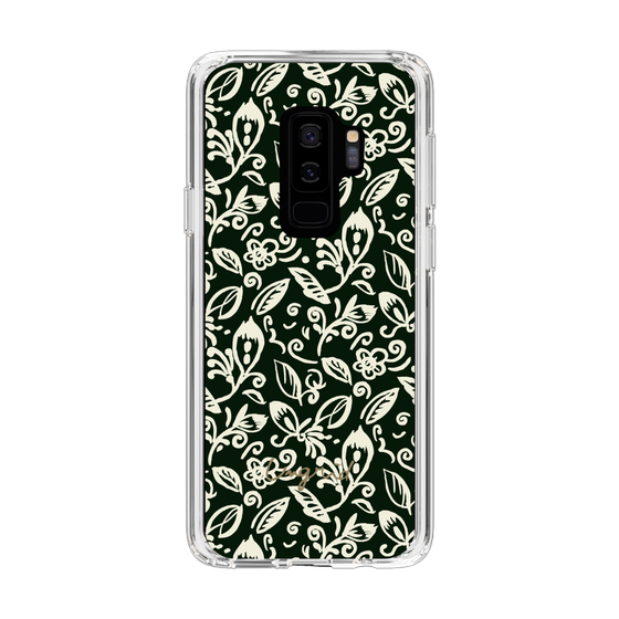 Slim Protection Case［ Ungrid - FlowerPrint - Black ］