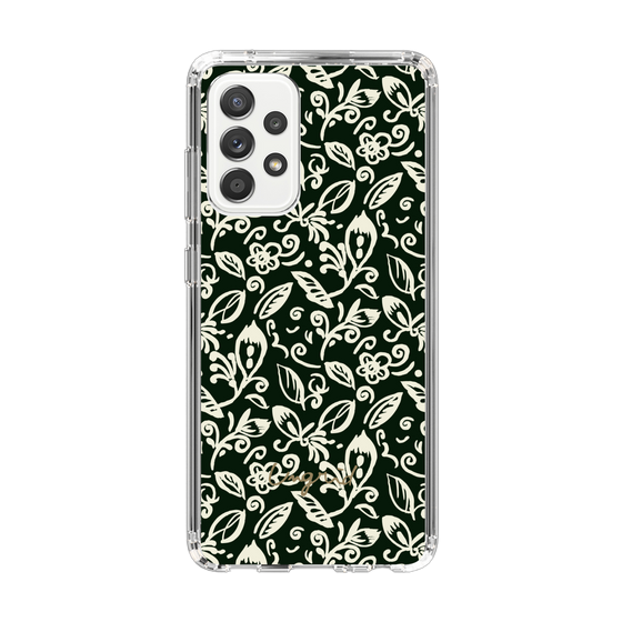 Slim Protection Case［ Ungrid - FlowerPrint - Black ］