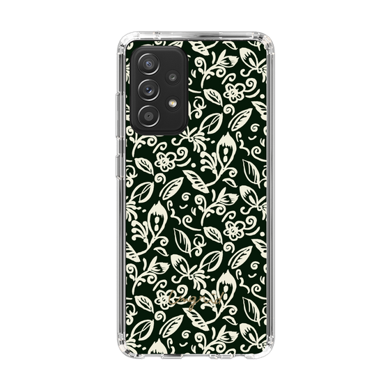 Slim Protection Case［ Ungrid - FlowerPrint - Black ］