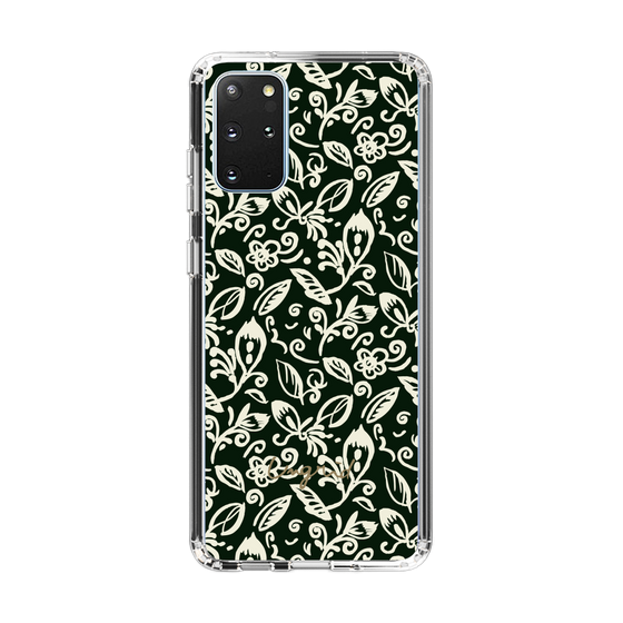 Slim Protection Case［ Ungrid - FlowerPrint - Black ］