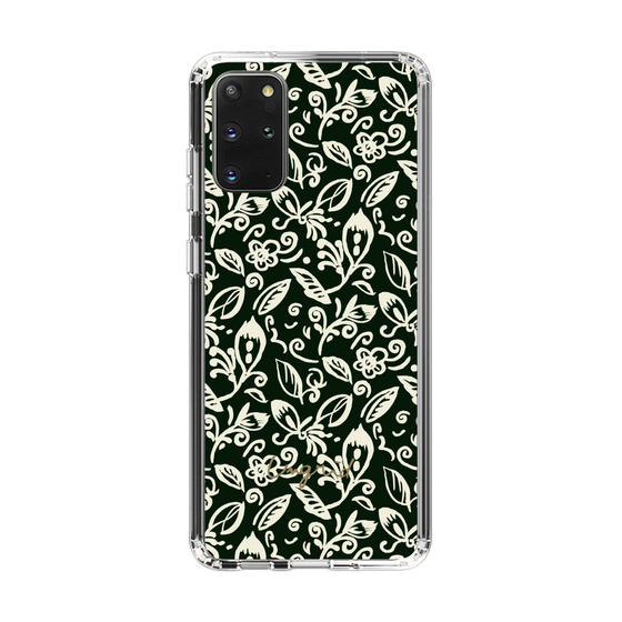 Slim Protection Case［ Ungrid - FlowerPrint - Black ］