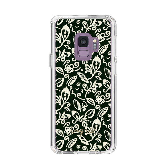 Slim Protection Case［ Ungrid - FlowerPrint - Black ］