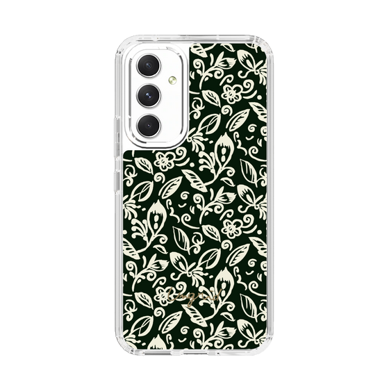 Slim Protection Case［ Ungrid - FlowerPrint - Black ］