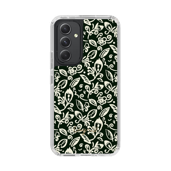 Slim Protection Case［ Ungrid - FlowerPrint - Black ］