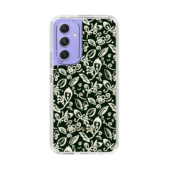 Slim Protection Case［ Ungrid - FlowerPrint - Black ］