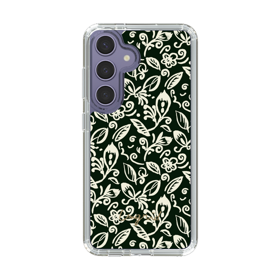 Slim Protection Case［ Ungrid - FlowerPrint - Black ］