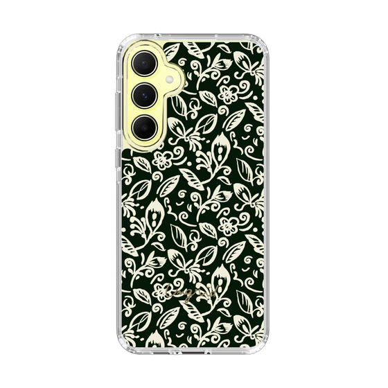 Slim Protection Case［ Ungrid - FlowerPrint - Black ］