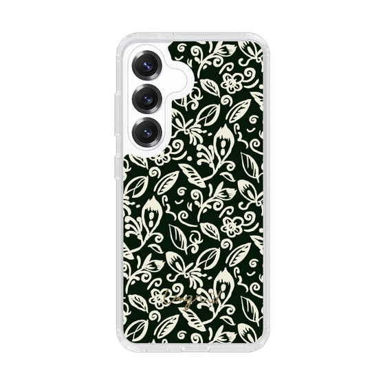 Slim Protection Case［ Ungrid - FlowerPrint - Black ］
