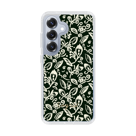 Slim Protection Case［ Ungrid - FlowerPrint - Black ］