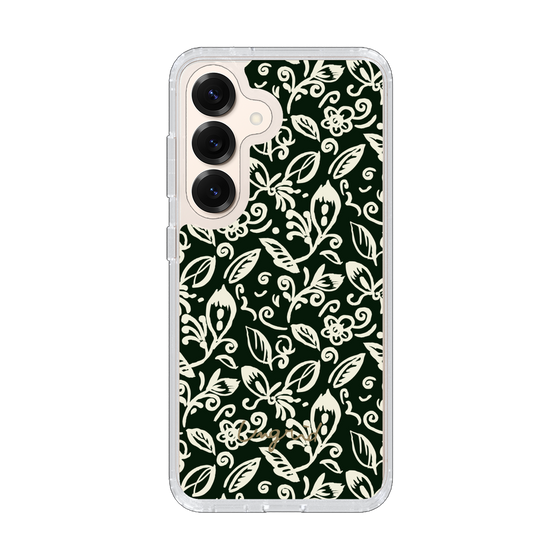 Slim Protection Case［ Ungrid - FlowerPrint - Black ］