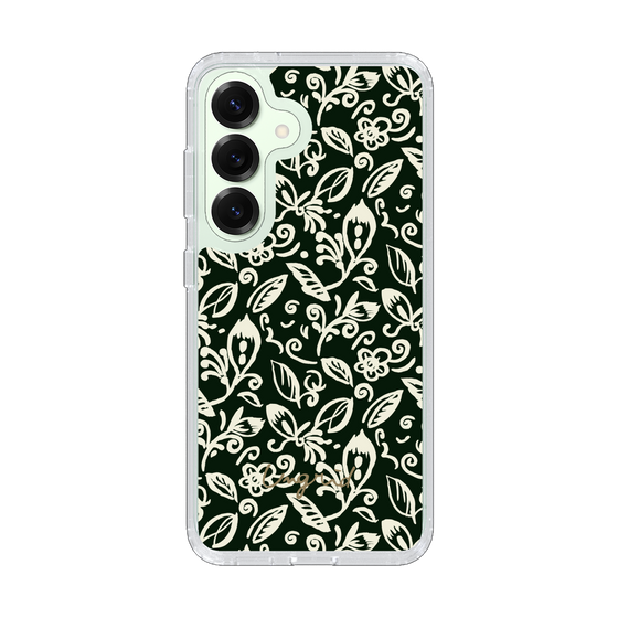 Slim Protection Case［ Ungrid - FlowerPrint - Black ］