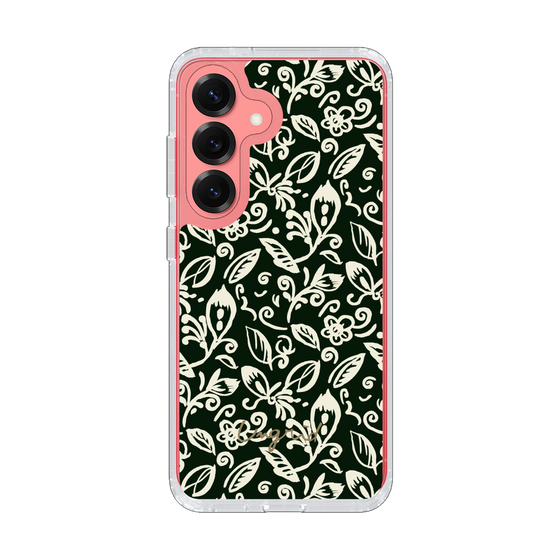 Slim Protection Case［ Ungrid - FlowerPrint - Black ］