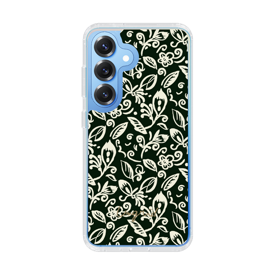 Slim Protection Case［ Ungrid - FlowerPrint - Black ］