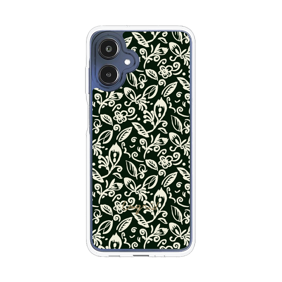 Slim Protection Case［ Ungrid - FlowerPrint - Black ］
