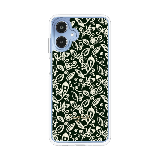 Slim Protection Case［ Ungrid - FlowerPrint - Black ］