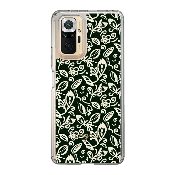 Slim Protection Case［ Ungrid - FlowerPrint - Black ］
