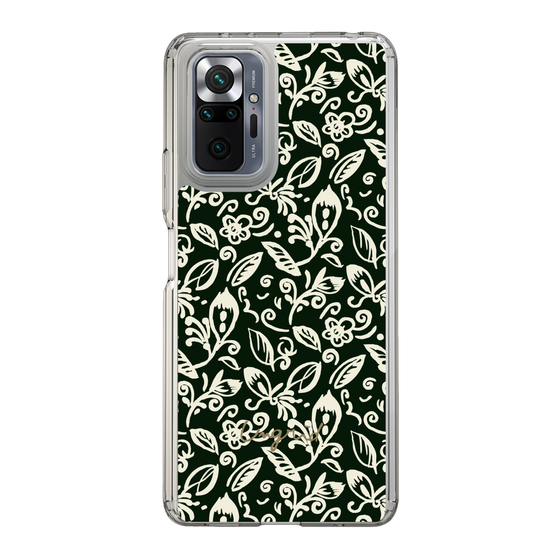 Slim Protection Case［ Ungrid - FlowerPrint - Black ］