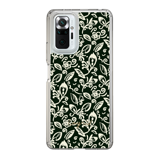 Slim Protection Case［ Ungrid - FlowerPrint - Black ］