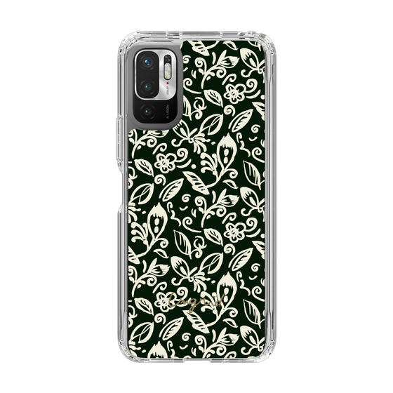 Slim Protection Case［ Ungrid - FlowerPrint - Black ］