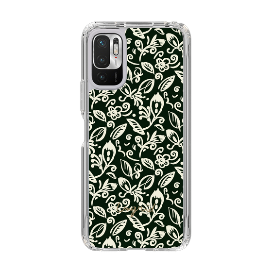 Slim Protection Case［ Ungrid - FlowerPrint - Black ］