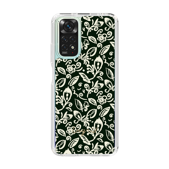 Slim Protection Case［ Ungrid - FlowerPrint - Black ］