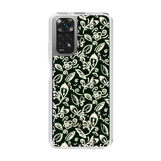 Slim Protection Case［ Ungrid - FlowerPrint - Black ］