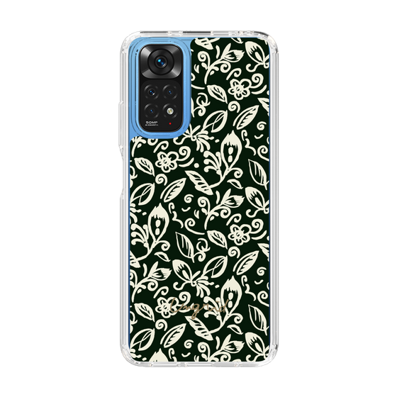 Slim Protection Case［ Ungrid - FlowerPrint - Black ］