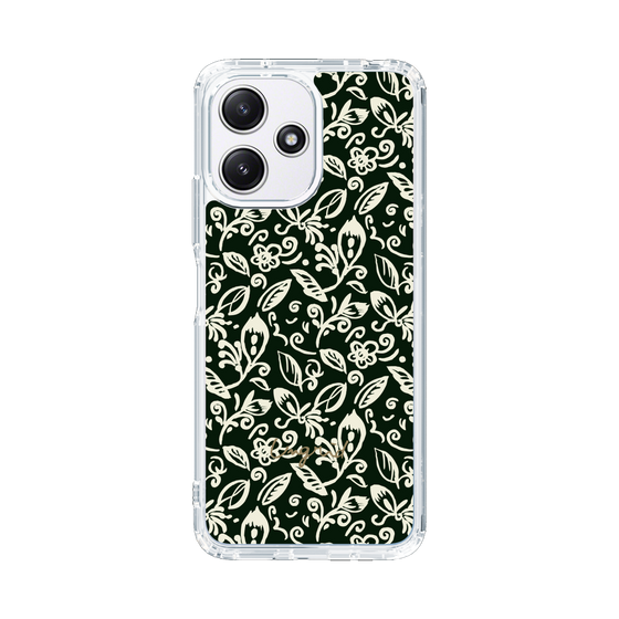 Slim Protection Case［ Ungrid - FlowerPrint - Black ］