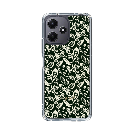 Slim Protection Case［ Ungrid - FlowerPrint - Black ］