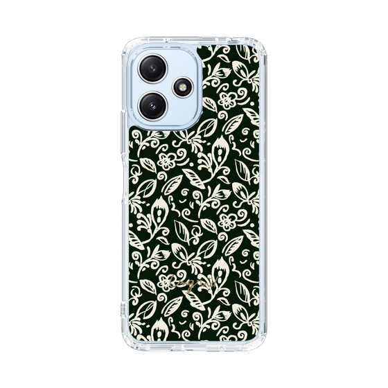 Slim Protection Case［ Ungrid - FlowerPrint - Black ］