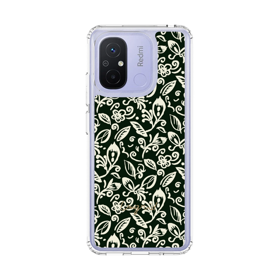 Slim Protection Case［ Ungrid - FlowerPrint - Black ］
