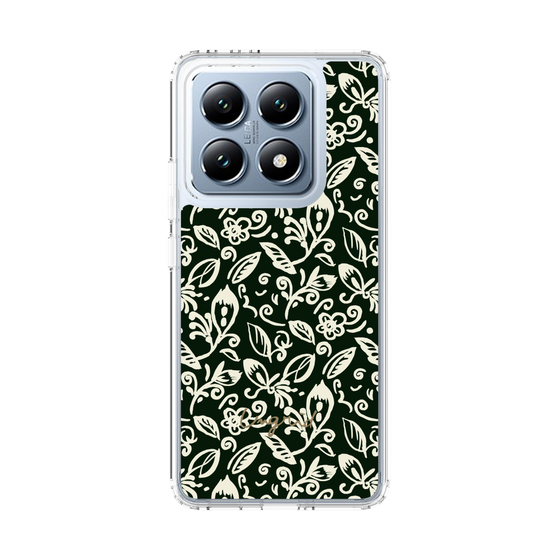 Slim Protection Case［ Ungrid - FlowerPrint - Black ］