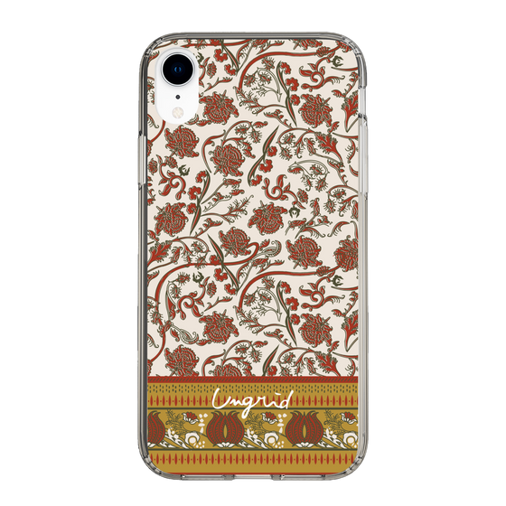 Slim Protection Case［ Ungrid - VintageFlower - Red ］