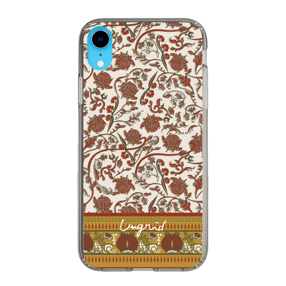 Slim Protection Case［ Ungrid - VintageFlower - Red ］