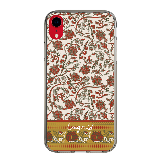 Slim Protection Case［ Ungrid - VintageFlower - Red ］