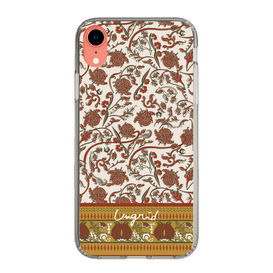 Slim Protection Case［ Ungrid - VintageFlower - Red ］