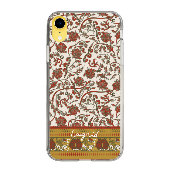 Slim Protection Case［ Ungrid - VintageFlower - Red ］