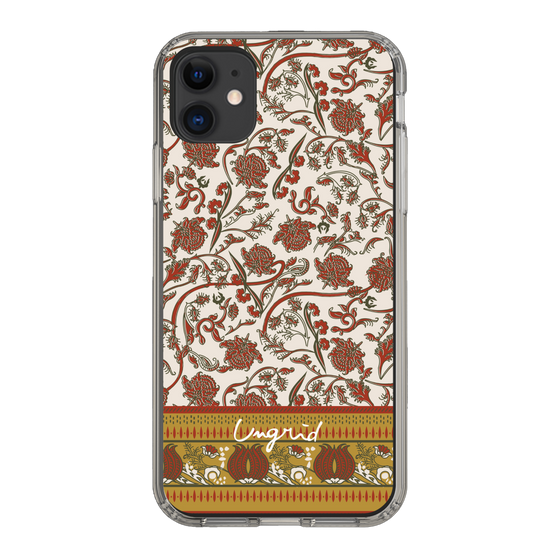 Slim Protection Case［ Ungrid - VintageFlower - Red ］