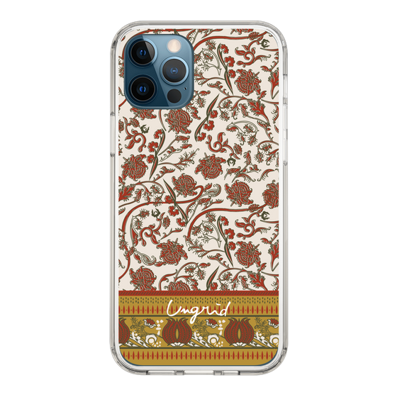 Slim Protection Case［ Ungrid - VintageFlower - Red ］