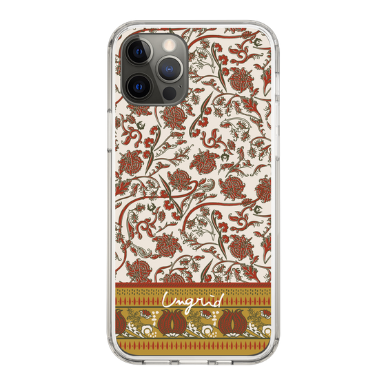Slim Protection Case［ Ungrid - VintageFlower - Red ］