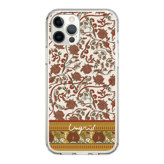Slim Protection Case［ Ungrid - VintageFlower - Red ］