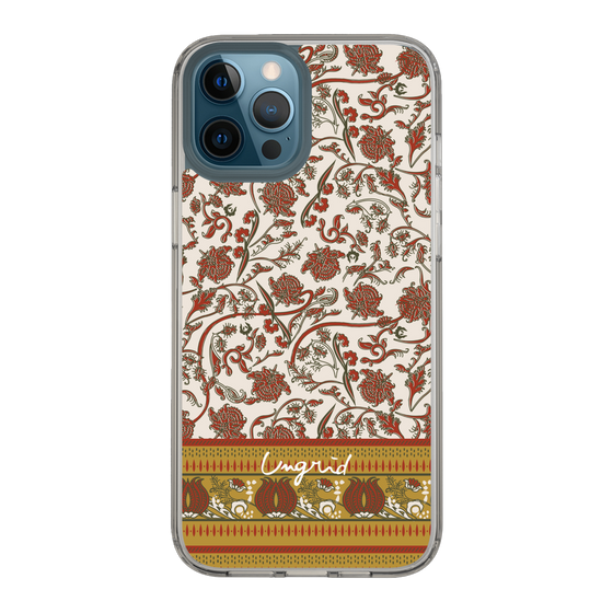 Slim Protection Case［ Ungrid - VintageFlower - Red ］