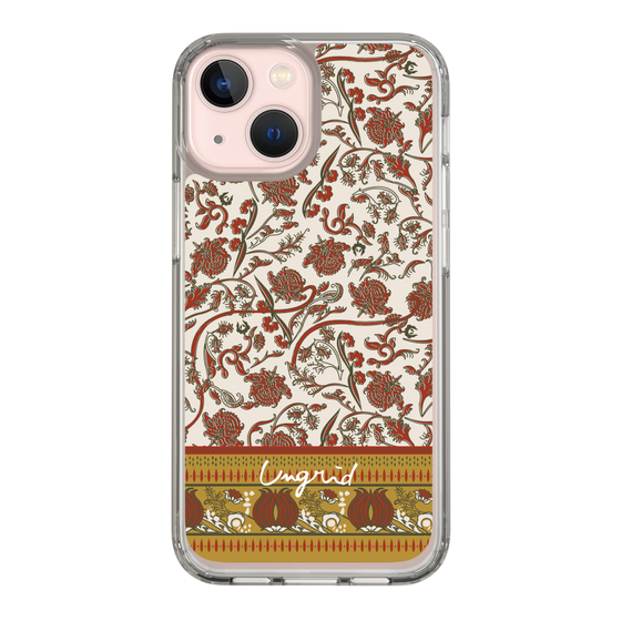 Slim Protection Case［ Ungrid - VintageFlower - Red ］